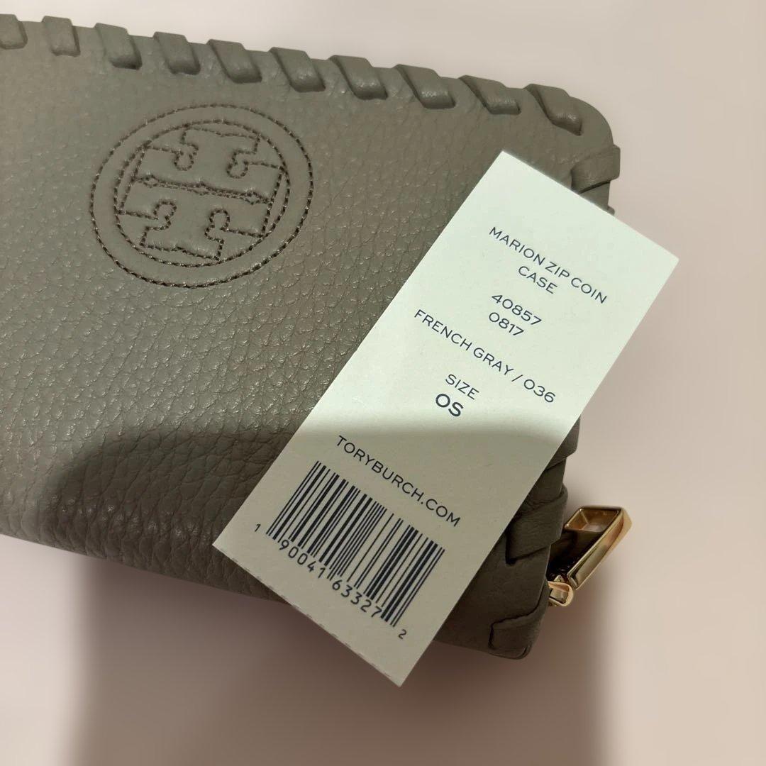 新品　Tory Burch フレンチグレー レザー　ケース