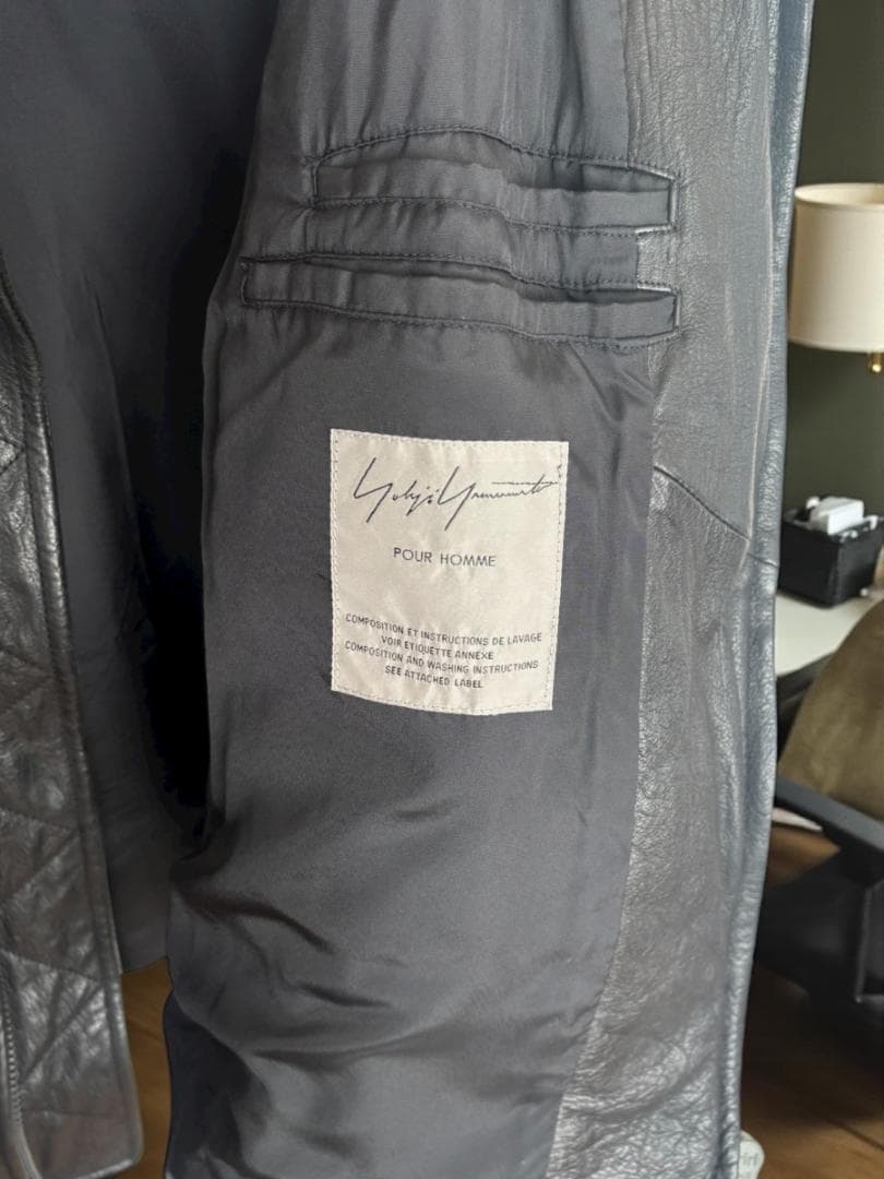 Yohji Yamamoto POUR HOMME シングルライダースジャケット