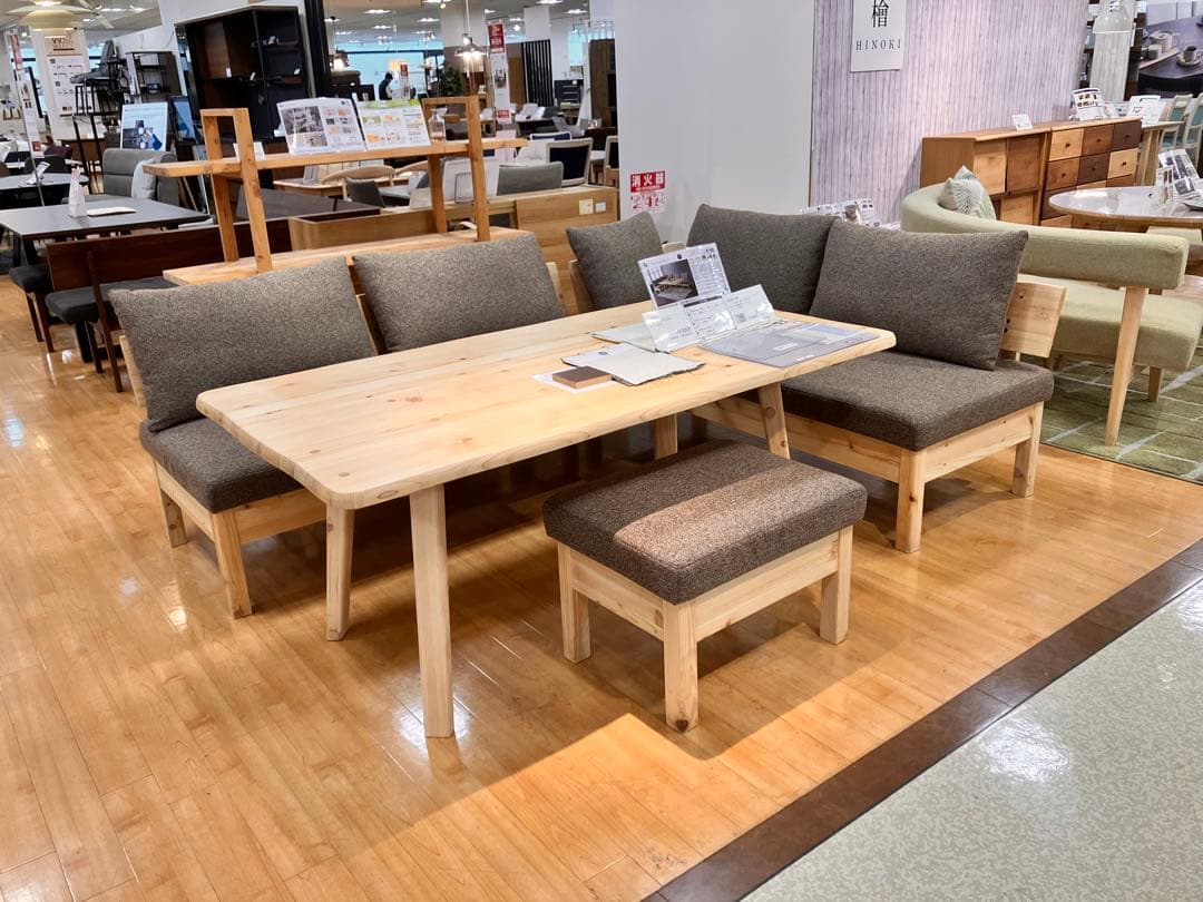 ほりこたつ　ダイニングチェア　ソファー　檜