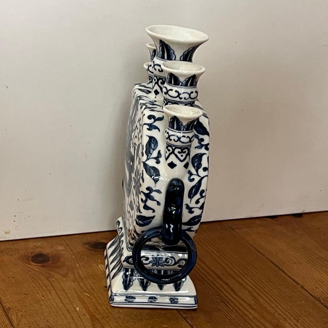 中国大清乾隆年製款 染付 花瓶 陶器 古染付 瓶 花器 飾壷 陶芸