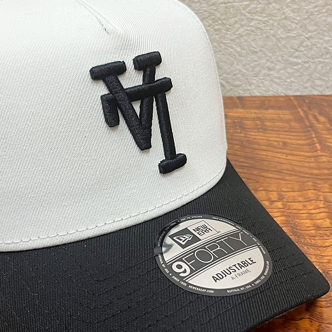 【海外限定】　ニューエラ　ドジャース 9FORTY 逆ロゴ 黒 キャップ