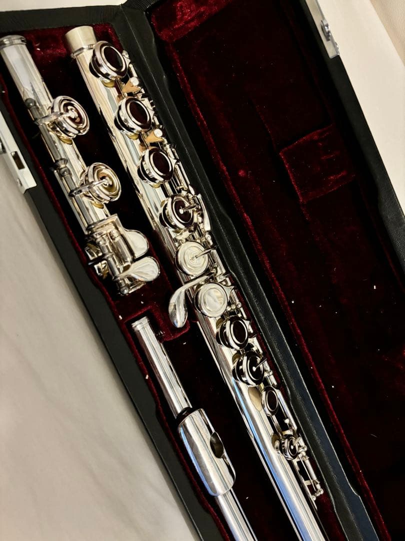 フルート初心者セット銀製フルート本体と付属品