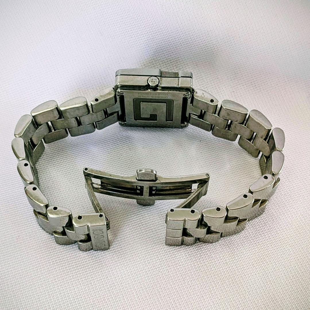 良品 GUCCIグッチ メンズ腕時計ブラック3600J ボリューム感 電池交換済