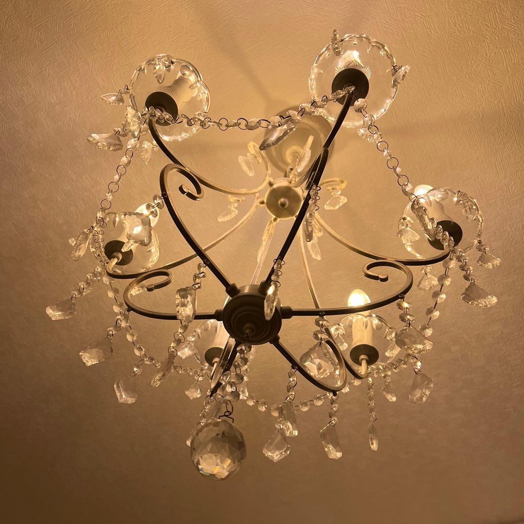 良品　エルジュエル　クリスタルアンティーク調シャンデリア　豪華　高級　LED