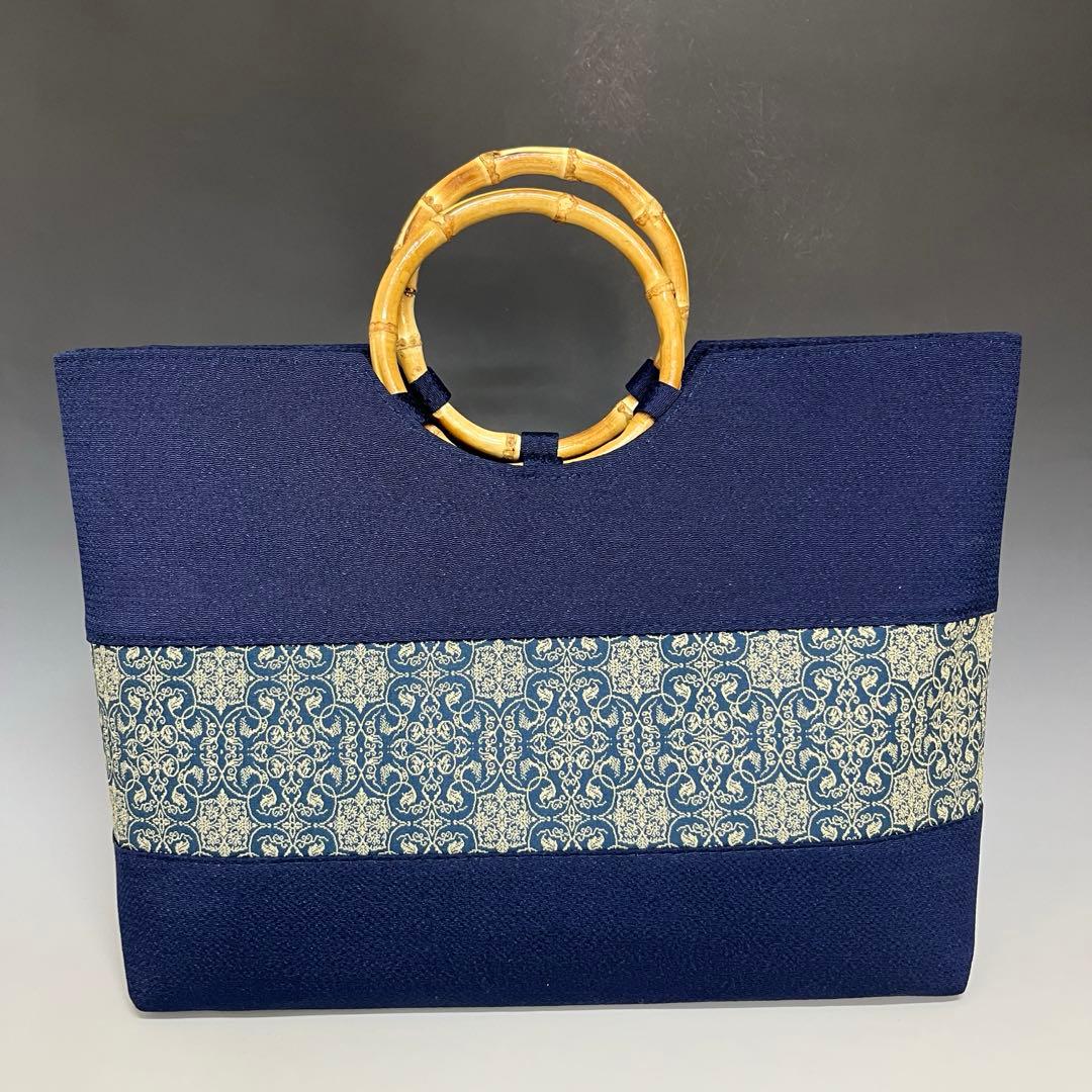 k*n様 新品未使用品　龍村美術織物 和装バッグ　紺