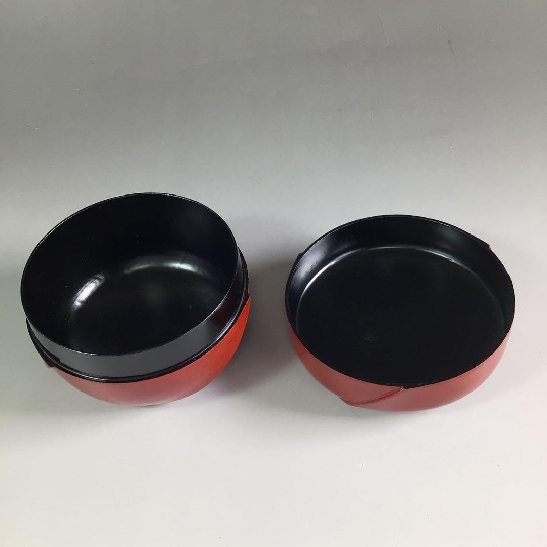 Ｒ４８　棗　『松永忠能(三喜三)作』『溜塗』『大平棗』　共箱　茶道具