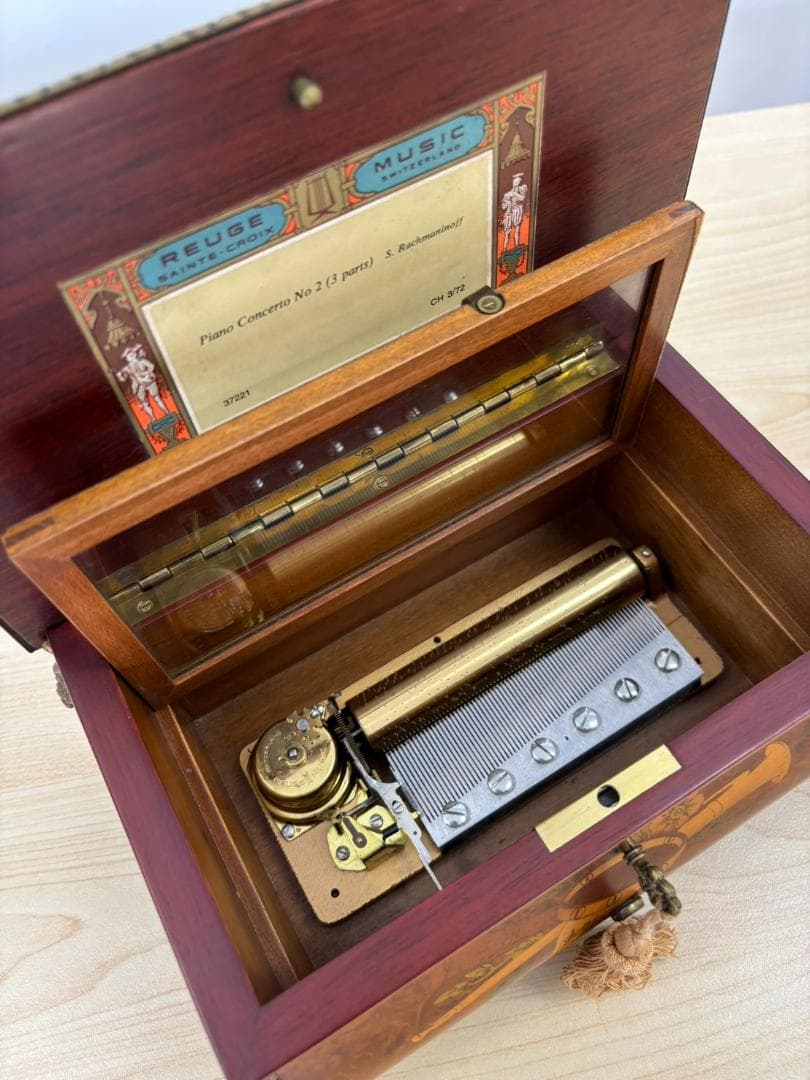 良音 高級オルゴール REUGE 72弁 ピアノ協奏曲第2番 3曲 ラフマニノフ