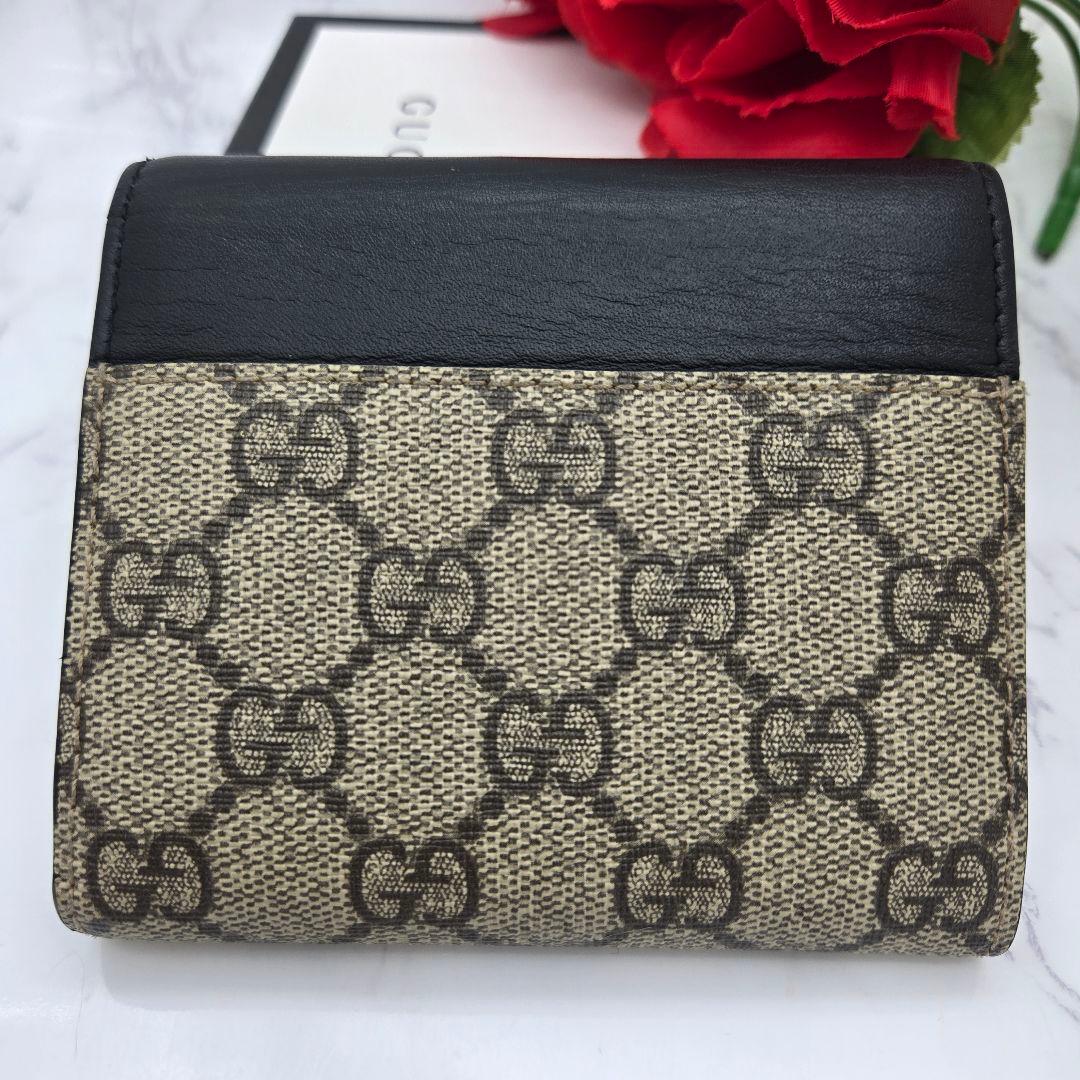 【希少】GUCCI グッチ 折り財布 財布 GG スプリーム 金具