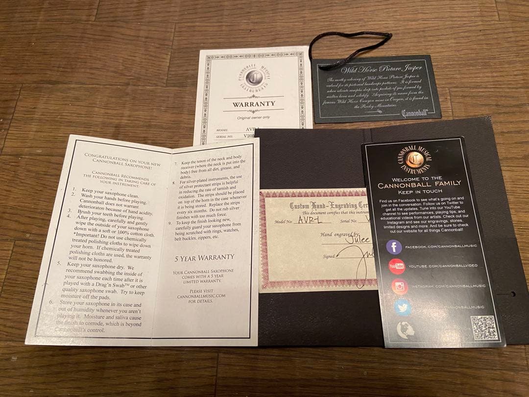 アルトサックス　 Cannonball AVR-L 純正ケース付美品