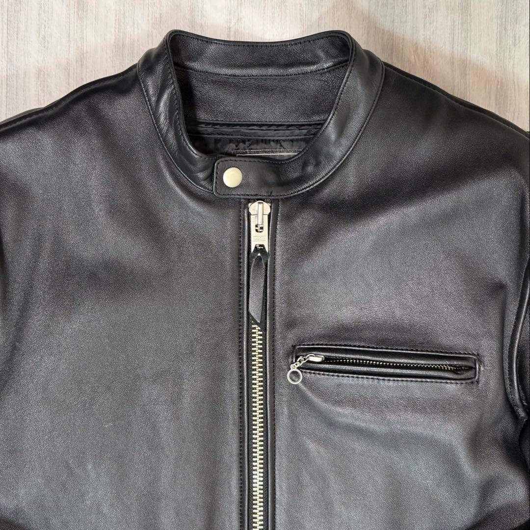 美品 3Lカドヤ ライナー付 シングルライダースジャケット FPS-2 SFT