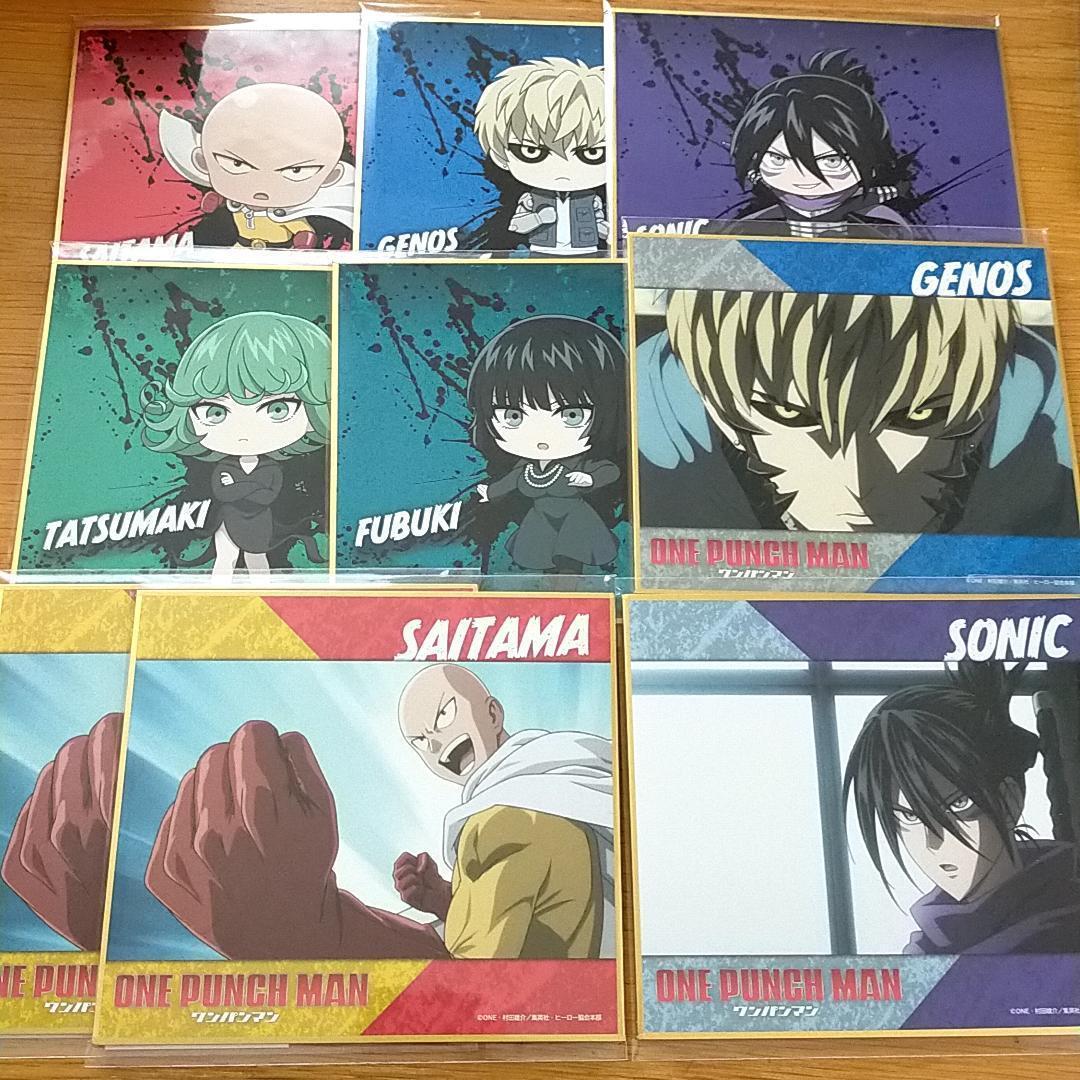 ワンパンマン くじ引き堂　アクリルスタンド　ミニ色紙　缶バッジ　ブロマイド