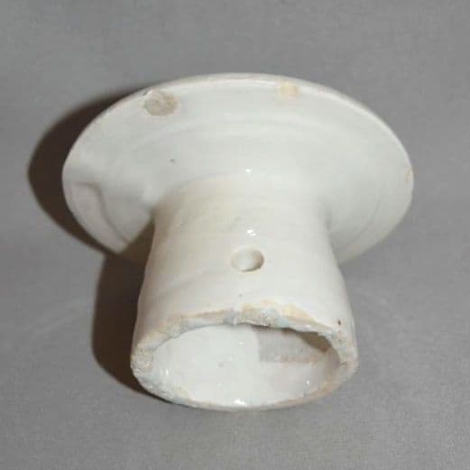 『李朝白瓷櫛目文餅型』 ”木石過眼”　トクサル　菓子型　朝鮮古陶磁器　蓋置　墨床