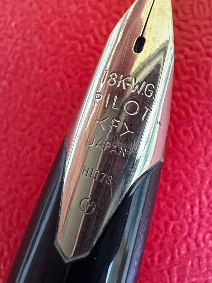 PILOT 万年筆 18K-WG ケース付き カスタム　ストライプ