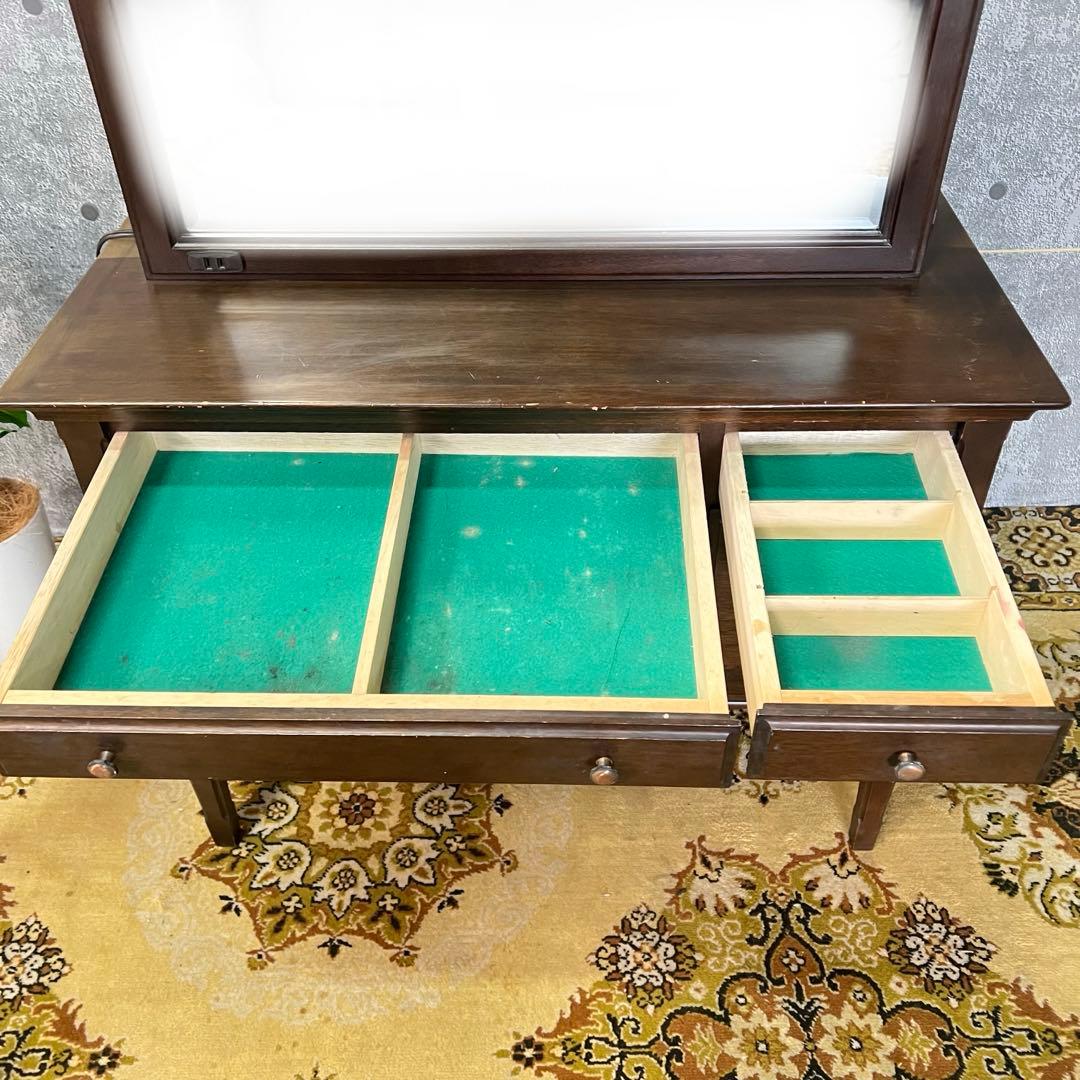 ꧁マルニ木工 maruni꧂ドレッサー&チェアセット 鏡 化粧台 ミラー メイク