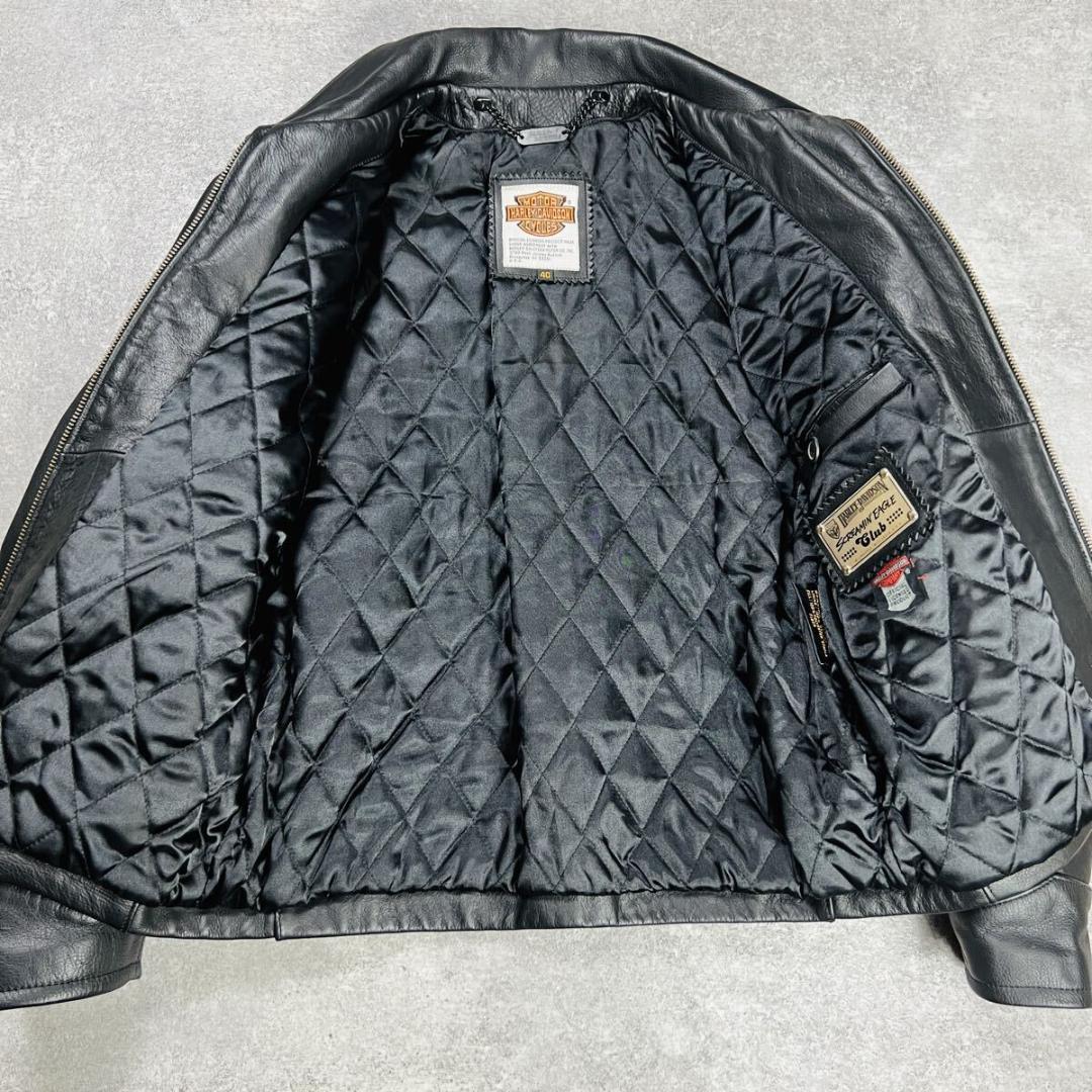 ハーレー シングルライダース ブラック 本革 オフィシャル レザージャケット