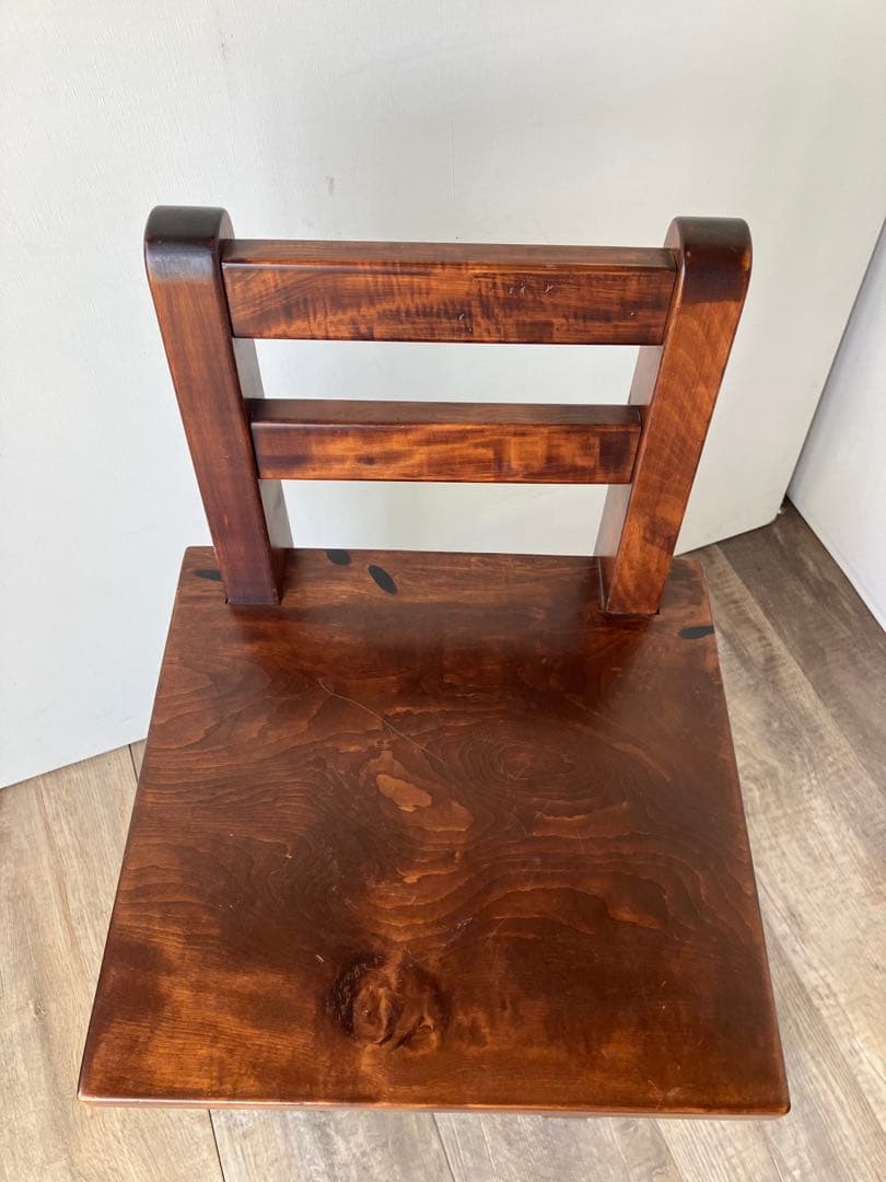 深谷木工　無垢材　チェア　椅子　スツール　飾り台　民芸　昭和56年