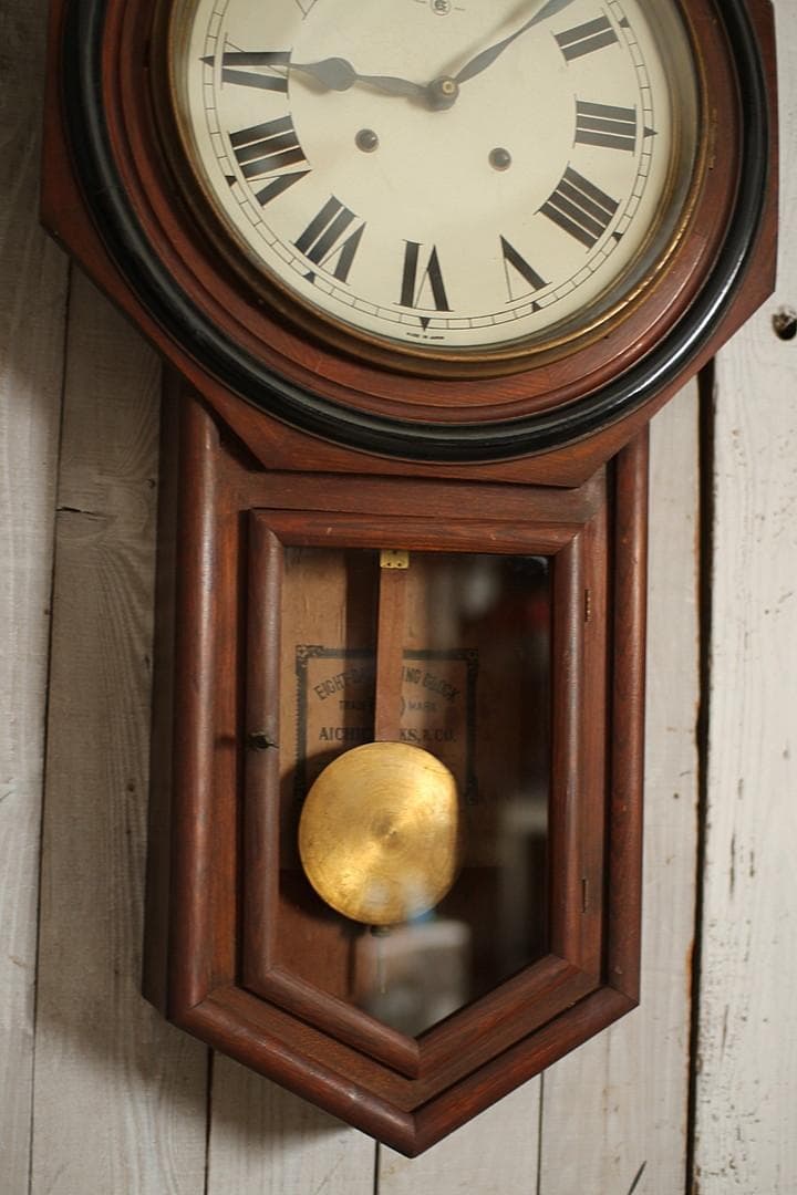 愛知時計製　古い掛時計　八角時計　高さ　82.5㎝