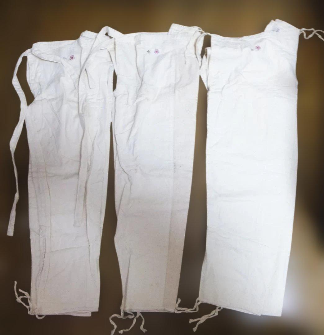 旧日本海軍「作業衣（ズボン）偕行社　３本」未使用品