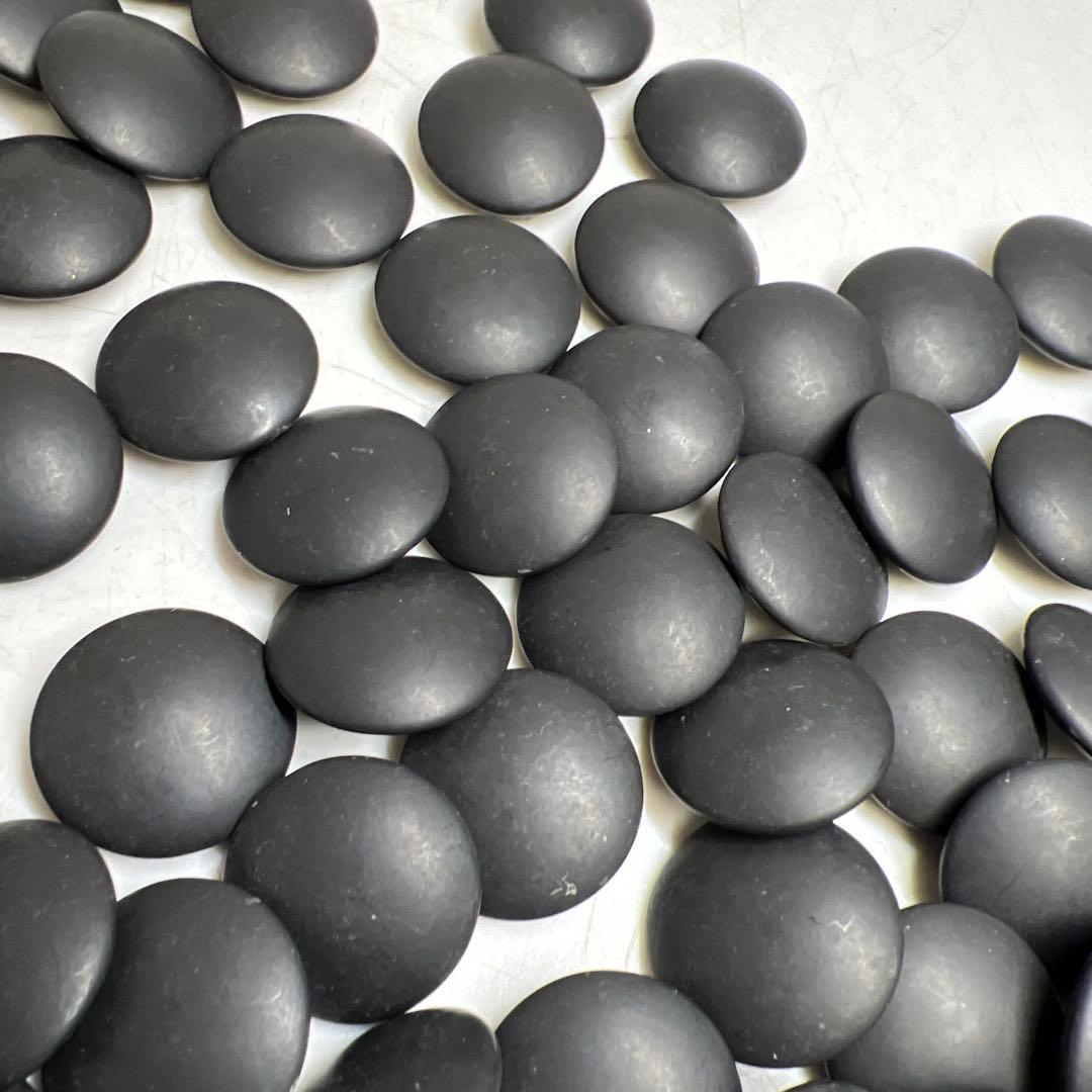 日向産スワブテ那智黒碁石　木箱付　1892g 東Y7-0912①