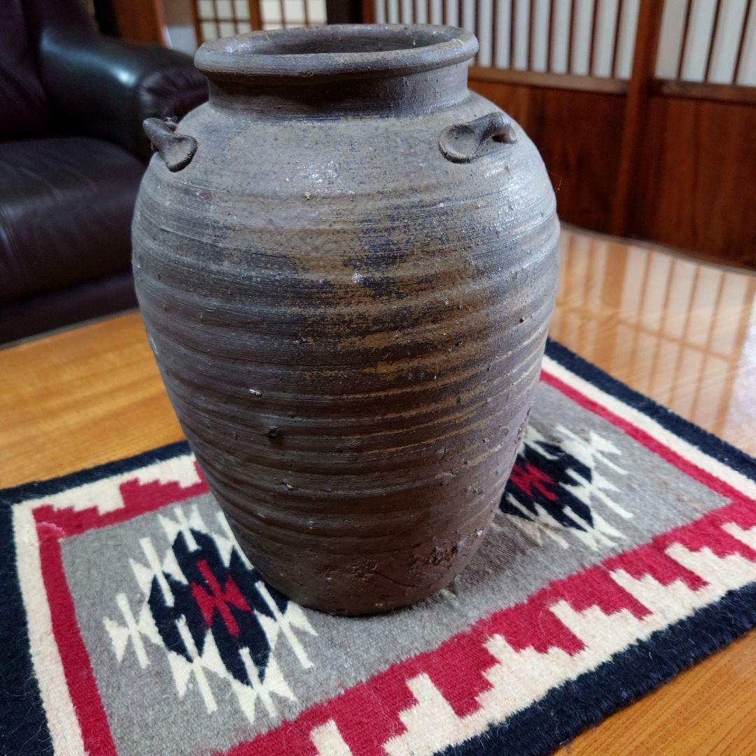 もっちゃん 古備前 壺 三耳壺 27cm 骨董
