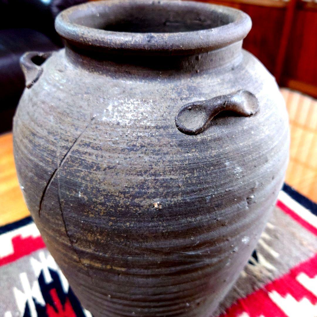 もっちゃん 古備前 壺 三耳壺 27cm 骨董