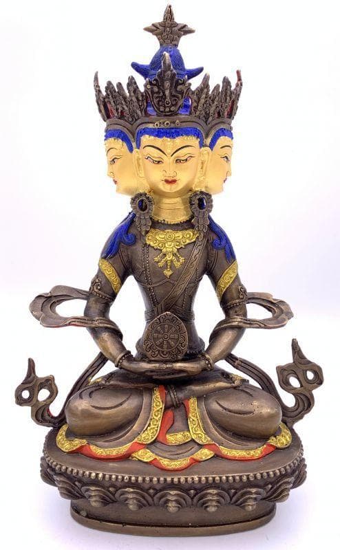 ◆ 希少！！◆四面大日如来（ヴァイローチャナ）像◆仏教　チベット