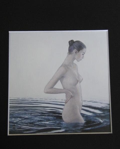 高塚省吾、【逆光のオンディーヌ】、希少な額装用画集より、新品額装付