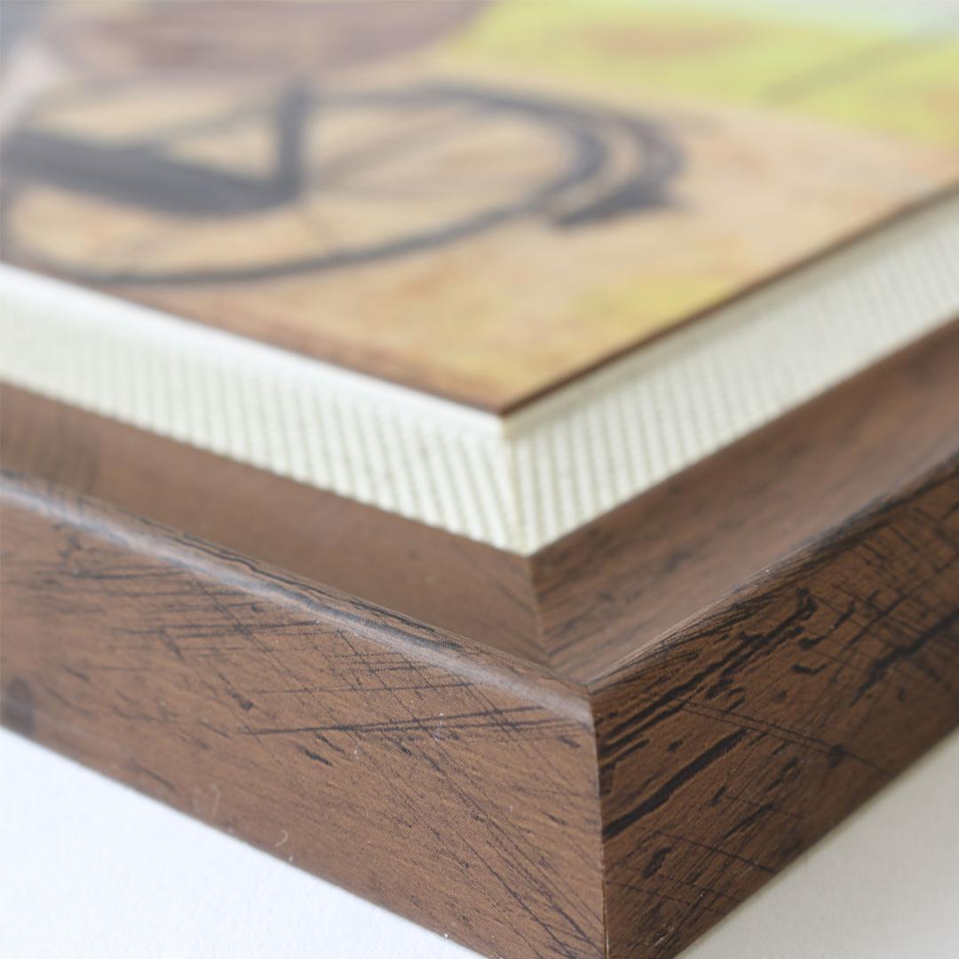 サムトフト「いつも笑顔で」自転車 動物 癒しアート アートパネル 加工ゲル 絵画