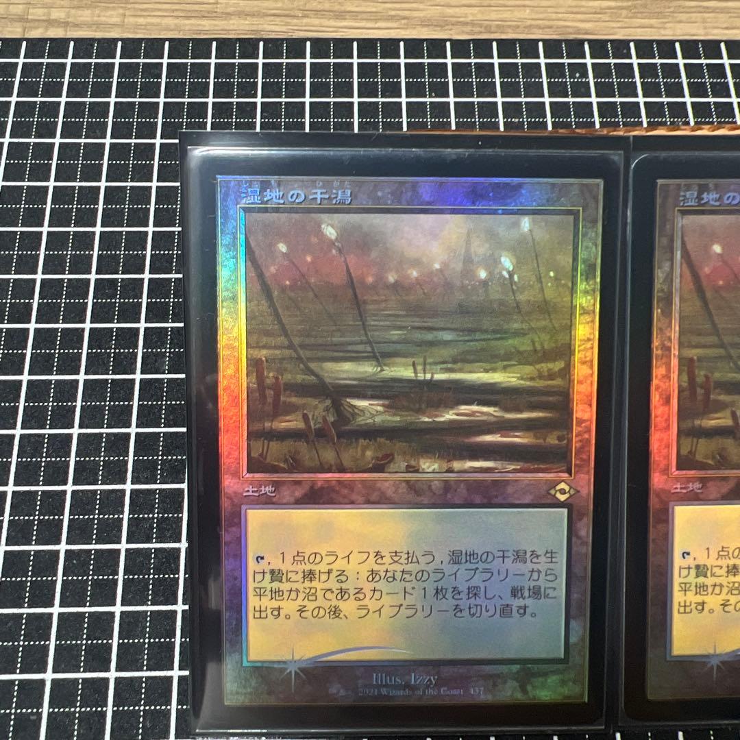 湿地の干潟　旧枠フォイル2枚