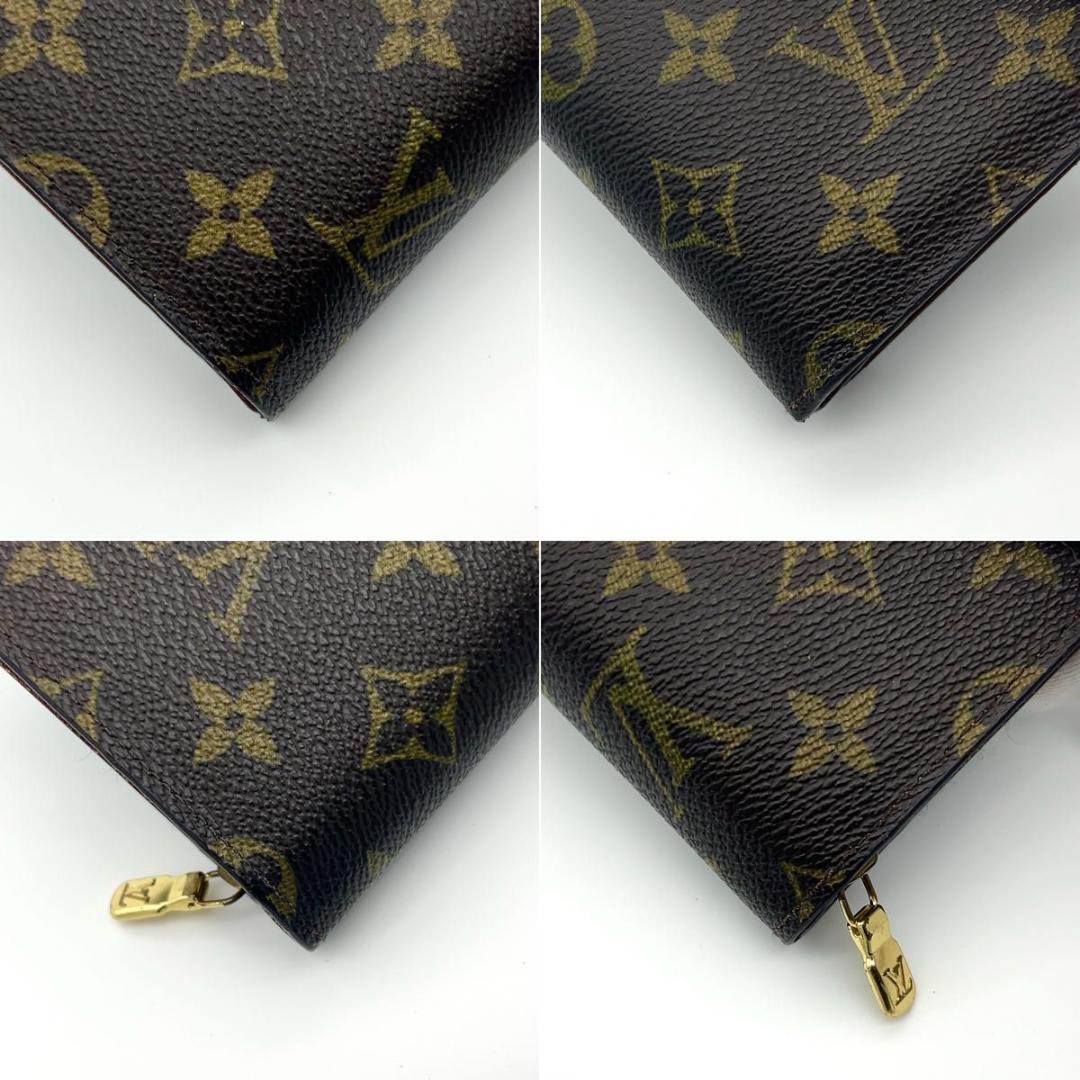 ルイヴィトン モノグラム 二つ折り財布 ポルトパピエジップ パスケース付