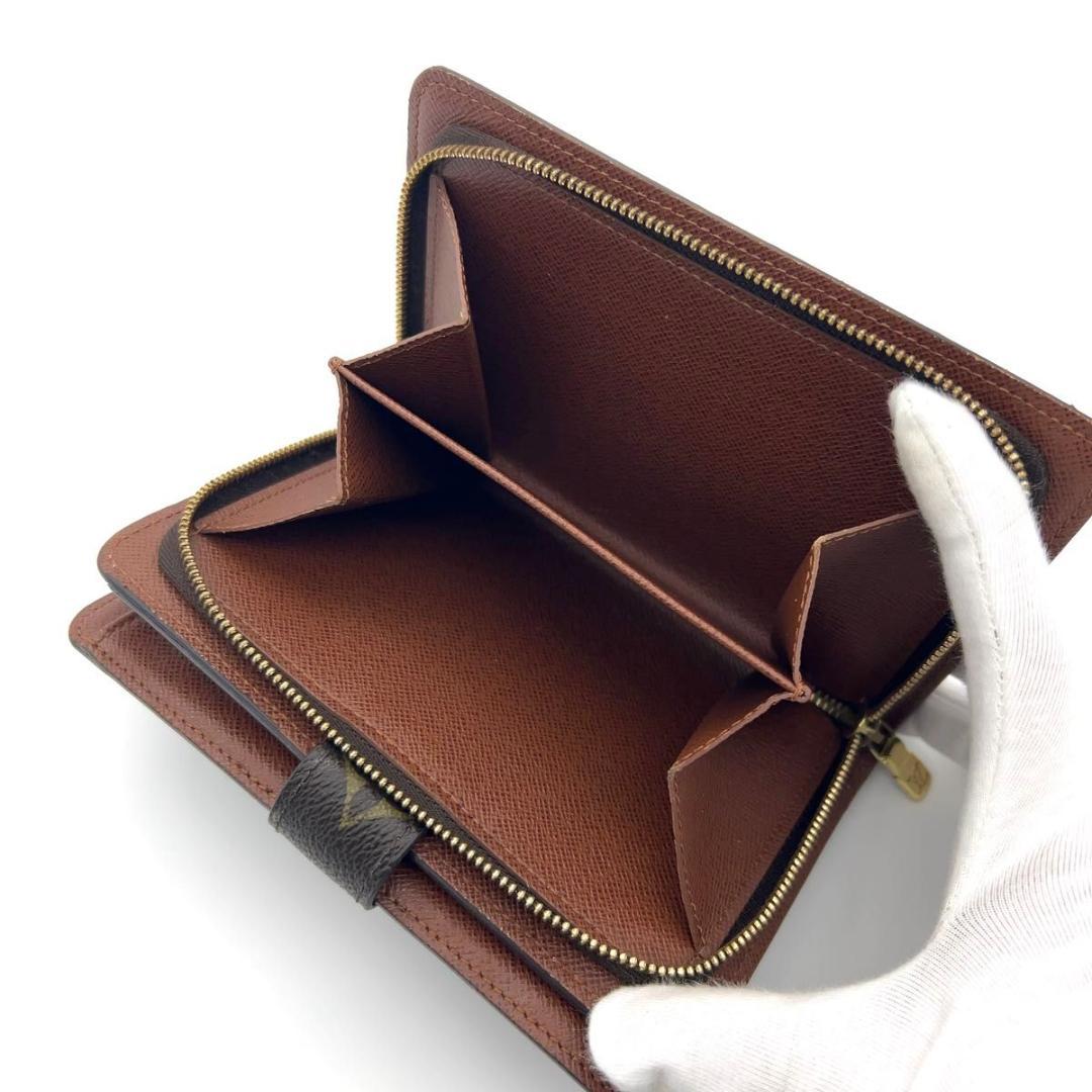 ルイヴィトン モノグラム 二つ折り財布 ポルトパピエジップ パスケース付