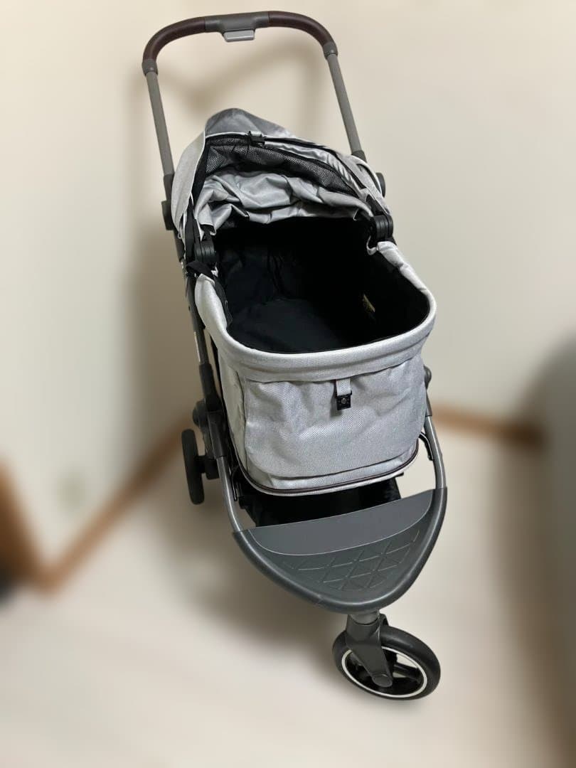 コムペット ルルテイル ラバーロックグレー 3輪ペットカート 中型犬・小型犬