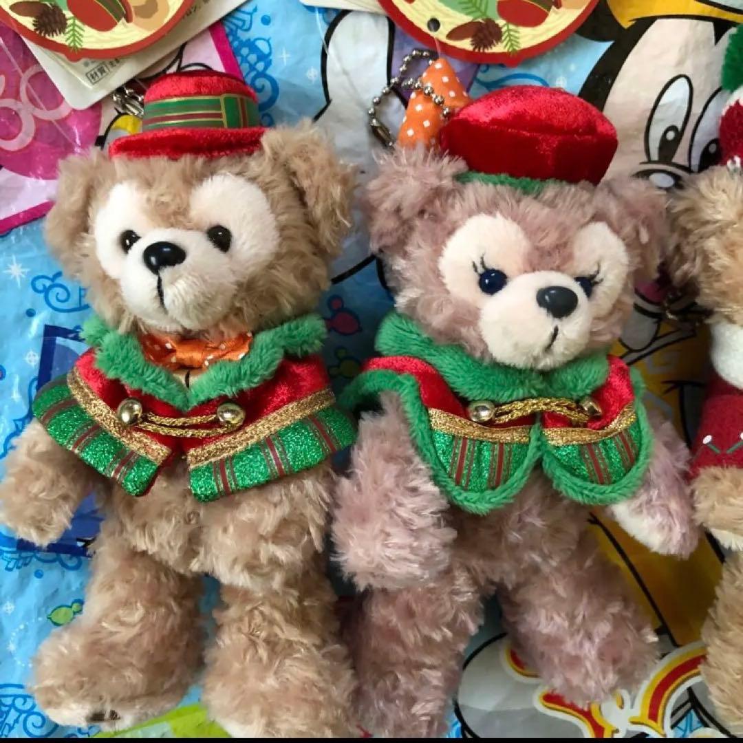 ディズニー　ダッフィー  シェリーメイ  クリスマス　ぬいぐるみバッジ　ぬいば