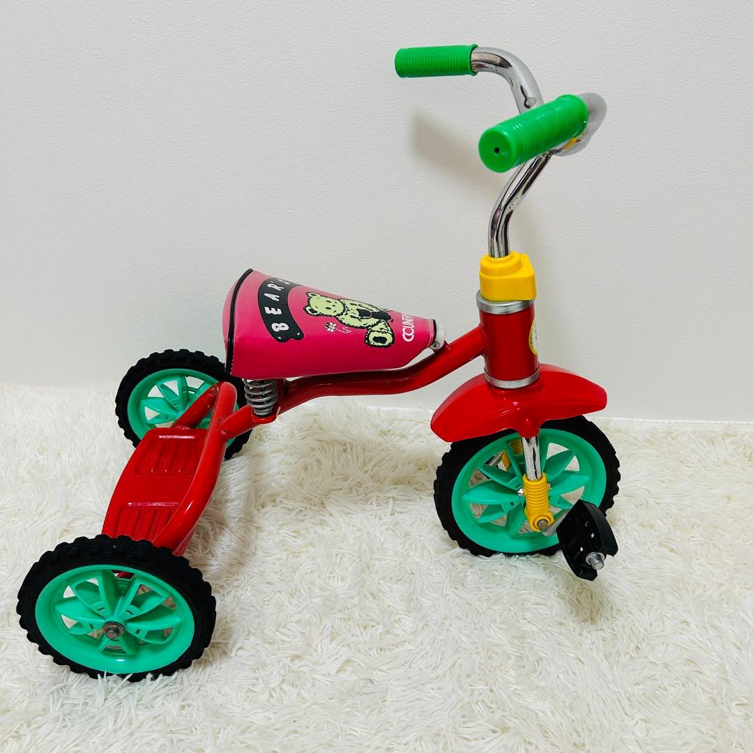 ♡昭和レトロ三輪車♡TSUBAME豆ダッシュ　ベアーズ　レッド 子ども くま