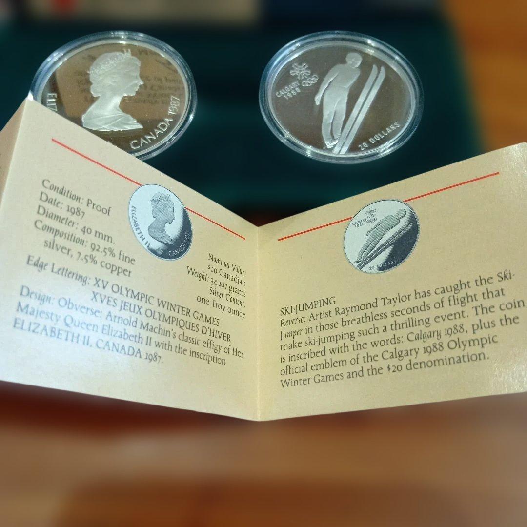 1988年 カルガリーオリンピック 記念硬貨 2枚セット