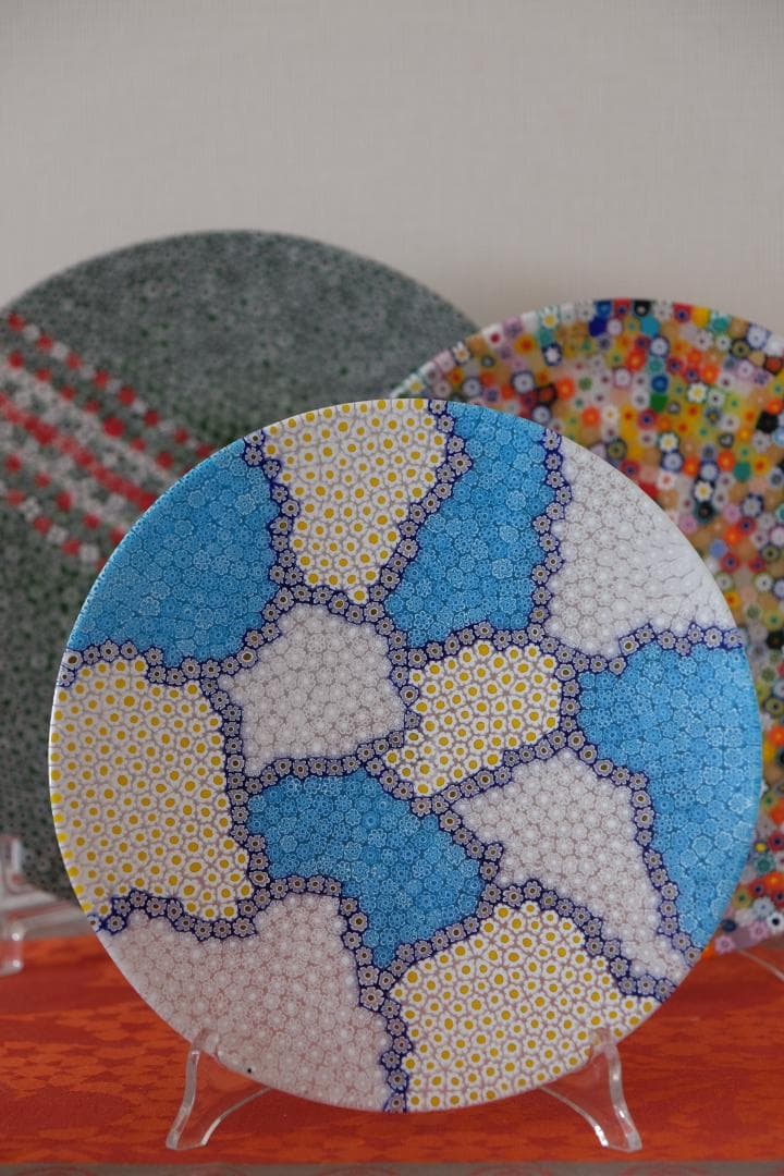 ベネチアガラス プレート ミルフォオリ ムリーニ チェア 舩木倭帆 田子美紀