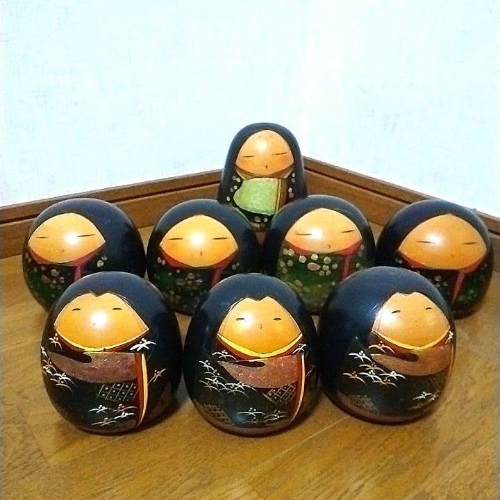 関口東亜 内閣総理大臣賞受賞作家 伝統的な創作こけし8体まとめ売り