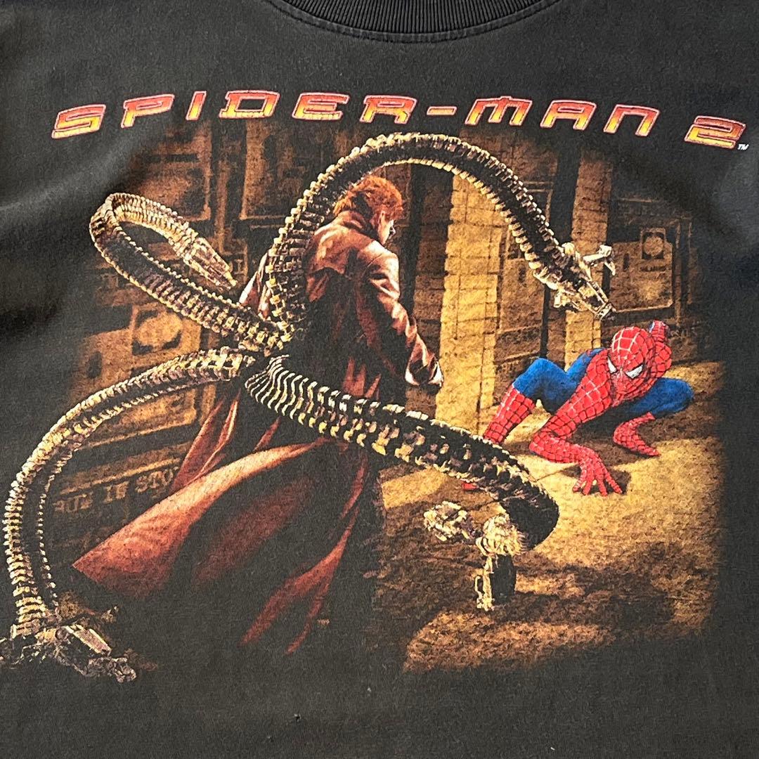 ［フェード］00s Spyder-Man2”スパイダーマン”ムービーTシャツ