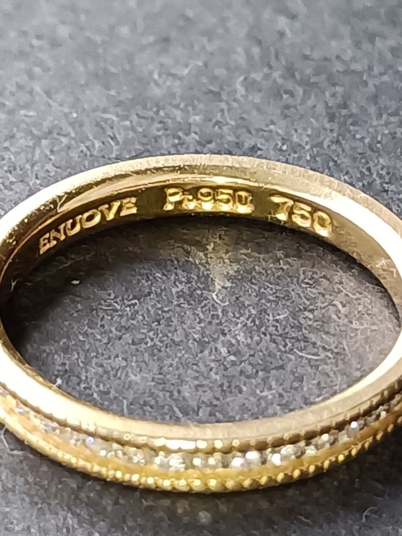 ENUOVE CERCA K18 プラチナ　リング　#10