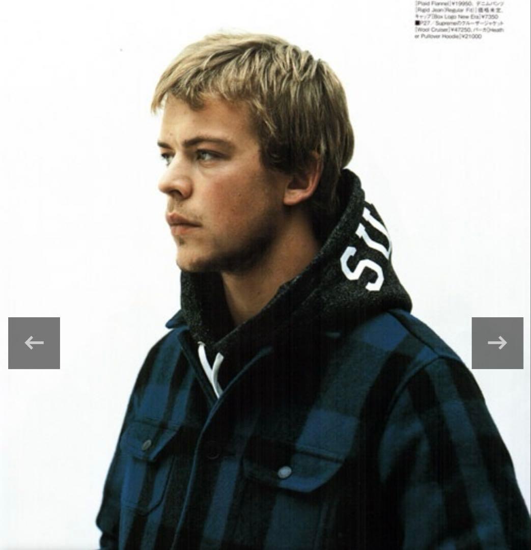 断*)様 Supreme 青・黒チェック クルーザージャケット L