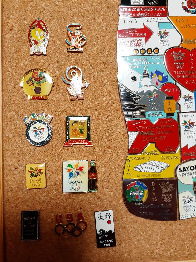 長野オリンピック　ピンバッジ　コカコーラ　フルセット