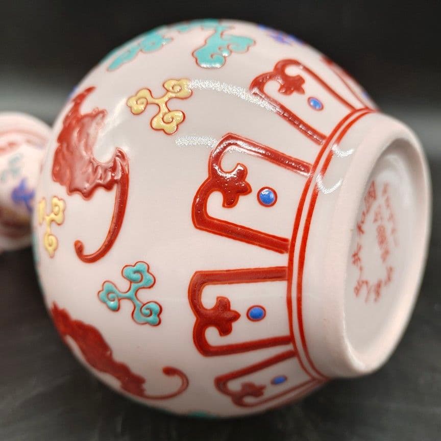 福寿瓶 応接間 玄関 本棚 博古架 景徳鎮 工芸品 置物