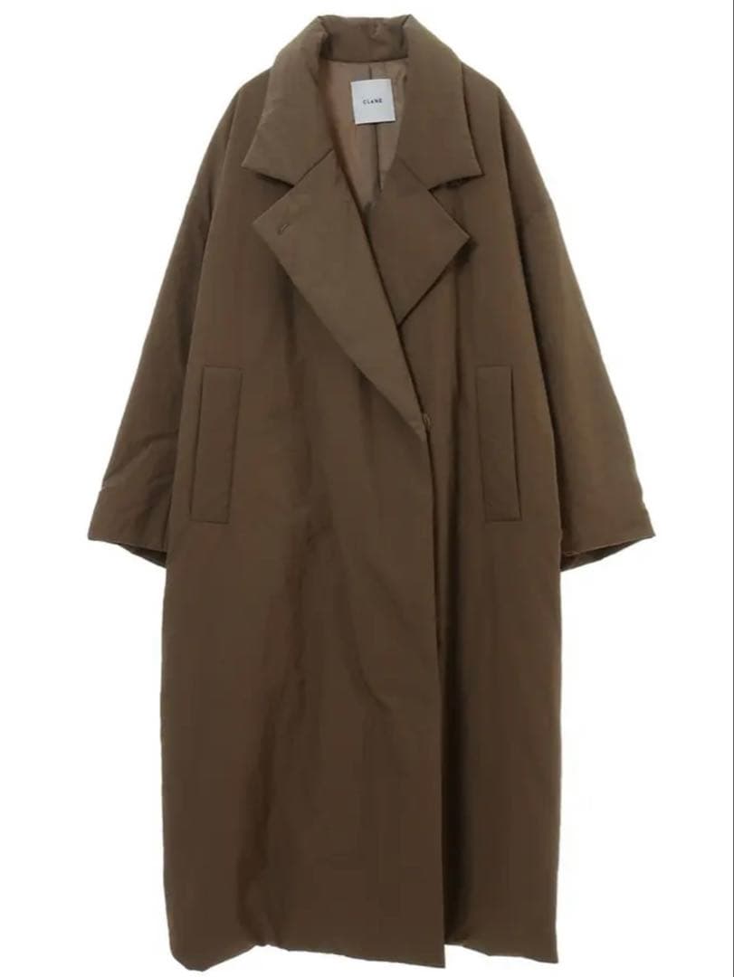 ジャケット・アウター CLANE COLOR DOWN CHESTER COAT BIEGE