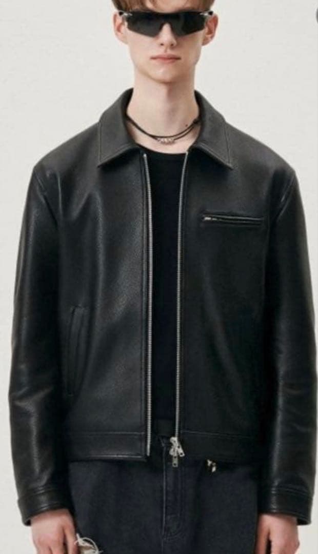 韓国Doffjason COWHIDE SINGLE JACKET牛革