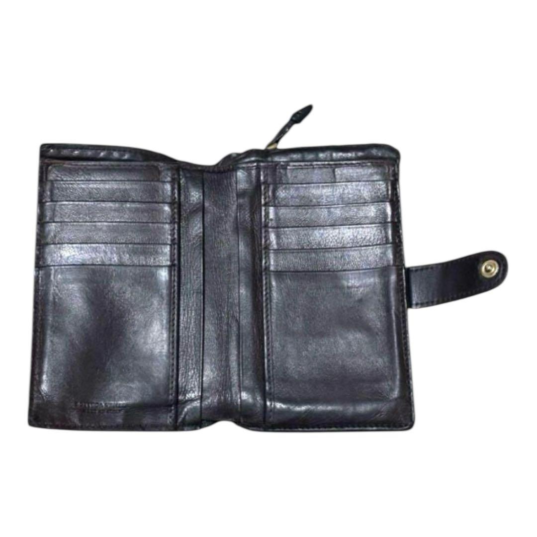 人気　ボッテガヴェネタ　折り財布　レザー　ダークブラウン　イントレチャート