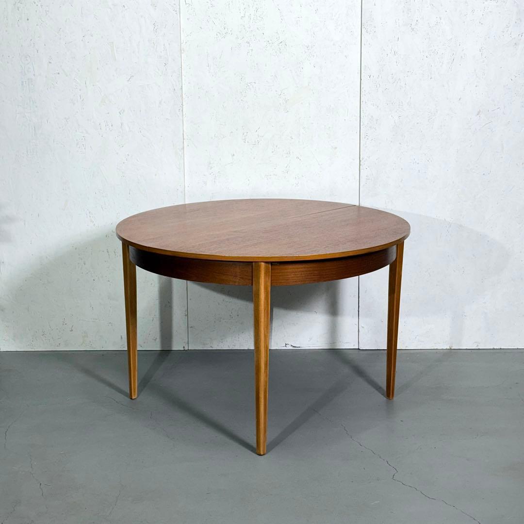 イギリスビンテージ チークラウンド エクステンションテーブル(302)