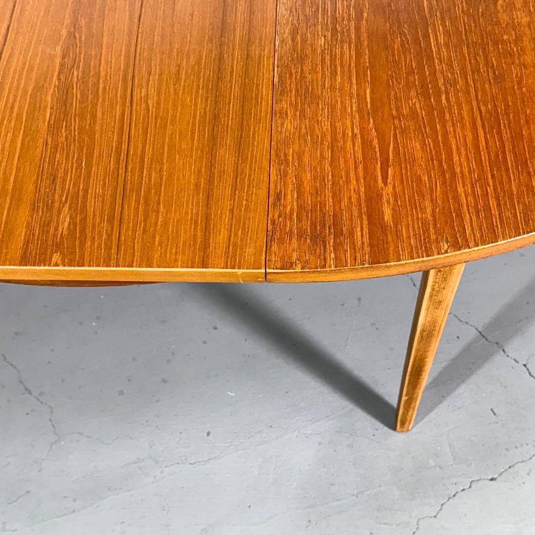 イギリスビンテージ チークラウンド エクステンションテーブル(302)