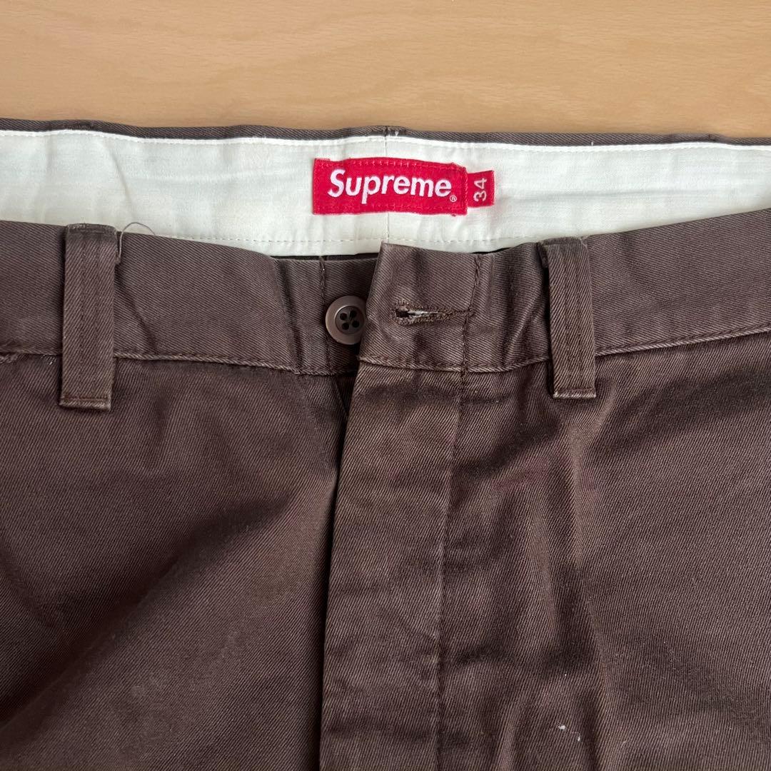 パンツ SUPREME PIN UP CHINO BROWN