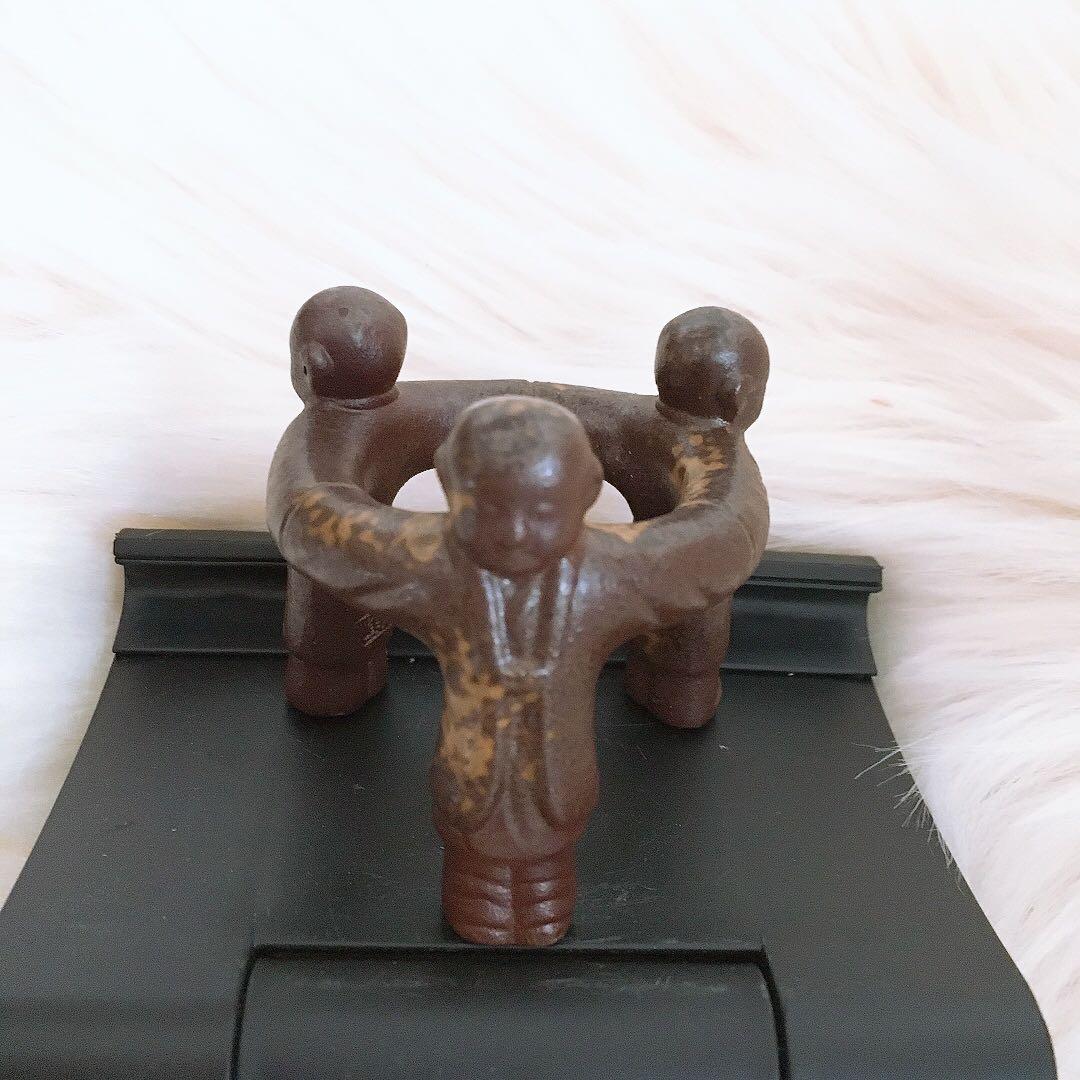 茶道具　蓋置 三人形蓋置 備前焼