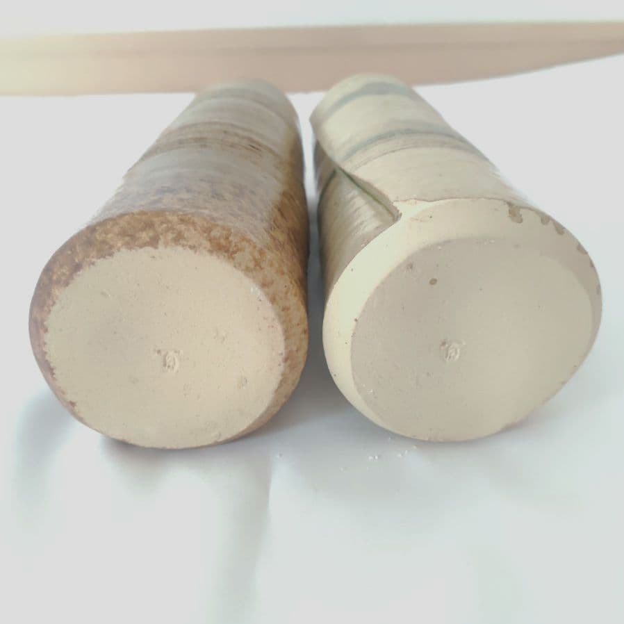 美濃焼　百窯　安藤百利行　花瓶　セット　高さ22cm　箱、由緒書付